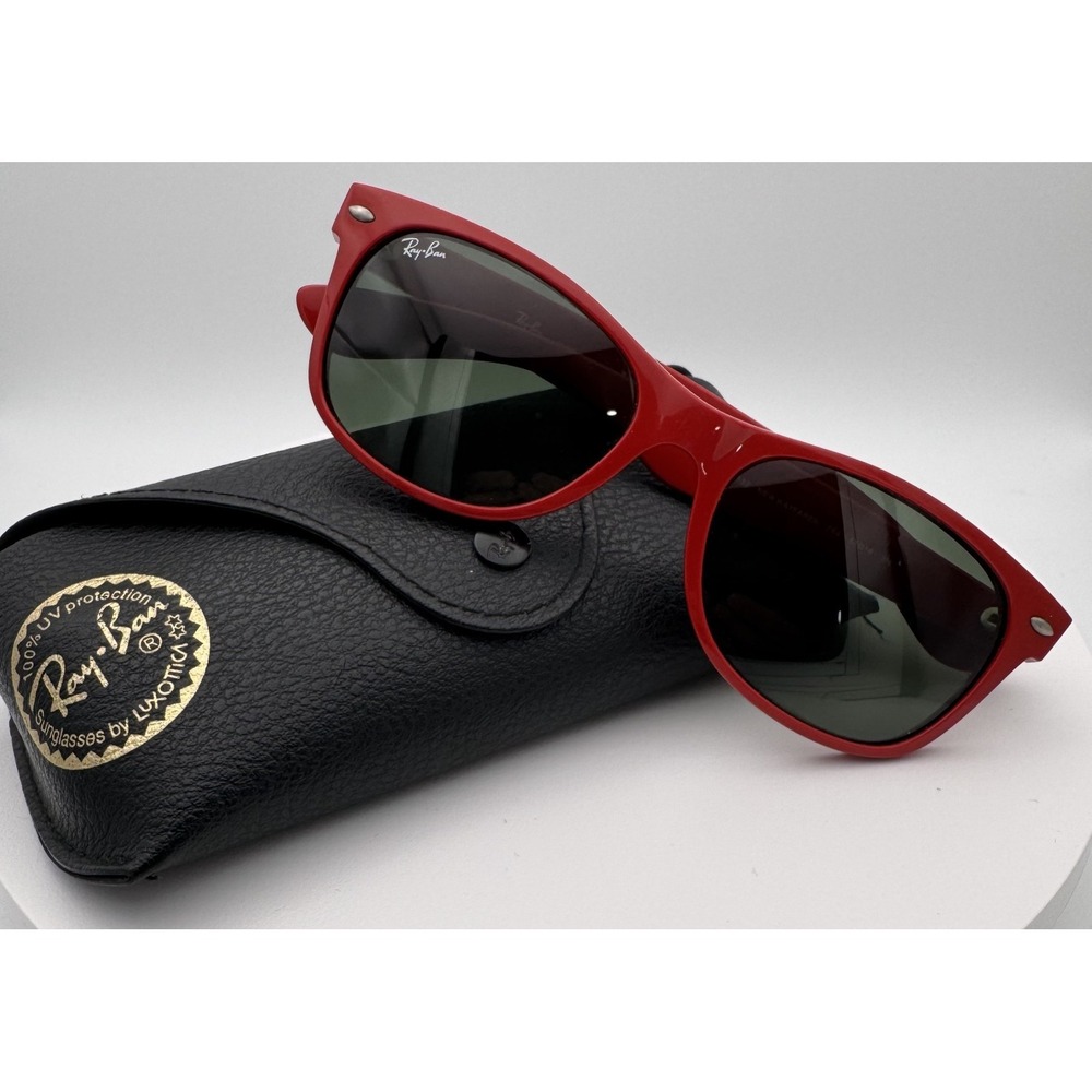Ray Ban New Wayfarer RB2132 764 55-18 3N Red Frame W/ Case